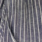 Lucky Brand  Linen Striped Blue and White Blazer Jacket Medium Photo 2