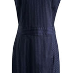 Brooks Brothers Blue Red Fleece Pinstripe Sheath Dress Women's Size 6 | 71-39 Photo 0