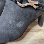 Karen Scott  Women's Black Faux Suede Melanni Stacked Block Heel Ankle Boots sz 9 Photo 2