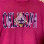 Fruit of the Loom 1996 Burgundy Oklahoma crewneck sweatshirt Photo 3