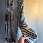 Aeropostale Cardigan Sweater by , grey & white, open front w beautiful knitting Photo 4