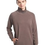 Athleta  Brown Cozy Karma Side Zip Funnel Neck Top Photo 0