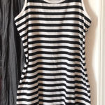 5/$25 SALE 🖤Striped Casual Dress Black Size L Photo 0