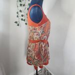 JW Maternity Paisley Tunic Tank Top with Belt Orange Size undefined Photo 4