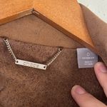 Chico's Brown Zippered Pocketed Faux Leather Suede Lined Motorcycle Jacket 4 6 Photo 5