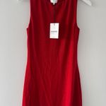 Reformation  Nataly Red Sparkle Mini Dress Photo 3