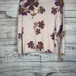 LOFT Floral Print Sweater Purple Lilac Crew Neck Pullover M Size M Photo 6
