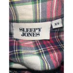 Sleepy Jones XS Plaid Pajama Top Button‎ Front 3/4 Sleeve Red Green Photo 3
