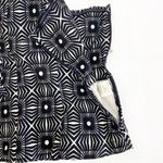 Anthropologie  One Shoulder Ruffle Tank Top Printed Black White Photo 11