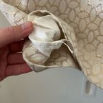Anthropologie Erin Fetherston Cream Gold Bow Back Dress Size 4 Photo 10