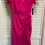 Lulus NWT  Chiffon Hot Pink Dress High low‎ Ruffle Maxi Size XS Lined Photo 0