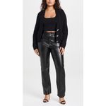 Good American Faux Leather Good Icon Jeans in Black001 Size US 27 Photo 10