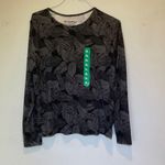 Hang Ten  Black and Gray Leaf Print Shirt, XL, NWT Photo 0