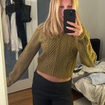 Aritzia Sunday Best Green Zip-up Sweater Photo 0