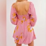 Free People Francesca amino Dress Tunic Floral Dawn Rose Combo Large L/S $148 Photo 1