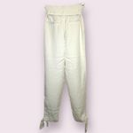 Reformation Norman pant Cream color Belted Paperbag Tie Ankle Pant sz 6 Photo 4