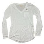 Splendid Maternity Pocket Tee Shirt V Neck Long Sleeve Lightweight White XS NWT Photo 0