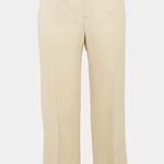 Gucci Embroidered Loved Cream Wool/Silk High Waist Wide Leg Trousers IT 38/US 2 Photo 0