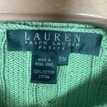 Lauren Ralph Lauren Womens MPetite Green Cable Knit Sweater Cotton Pullover Size undefined Photo 4