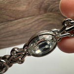 Monet  Rhinestone Bar Brooch Pin Silver Tone - Please Read Photo 6