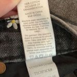 PacSun High Rise Daisy Embroidered Faded Black Straight Leg Jeans Size 25 Photo 5
