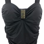 Jantzen  US 6 Black One Piece Swimsuit Thick Adjustable Strap Sweetheart Neckline Photo 2