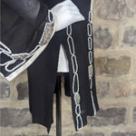 KARMA Pink Tunic Blouse Black‎ White Beaded Rhinestone Woman's Size Small Black Photo 9