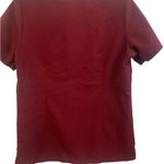 FIGS  Scrub Top Burgundy Short Sleeve Size Small Technical Medical Photo 1