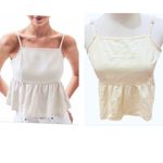 PacSun  Pastel Yellow Crop Top Linen S Tie Back Tank Photo 2