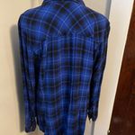 Torrid Blue Flannel Button Down Photo 2
