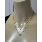 Disney  double layered heart necklace rose gold layer preloved hearts heart Photo 5