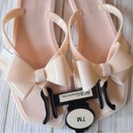 BCBGeneration Glossy Bow Flat Sandals Sz 7 NWT Photo 6