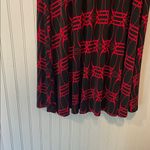 Perseption Concept Red and Black Wrap Midi Dress with Ruffled Hem | Small Photo 4