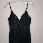 L’ATISE by Amy Black Sequin Lace Mermaid Evening Gown Dress Women’s. Size Small Photo 7