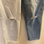 RSQ Womens Two Tone Multi Panel Crop Cropped Jeans 32x27 Waist 32” Size 30 Photo 2