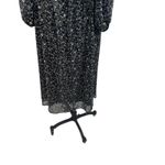 Astr the Label Dress Maxi Smocked Long Sleeve Floral Print Black Purple Size XL Photo 12