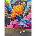 RHODE Women's Pink & Blue Floral Print Puff Sleeves Mini Dress Size Medium Photo 13