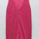 ZARA  Linen Blend Oversized Button-Down Vest Photo 3