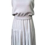 St. John Women’s vintage Santana light pleated blue knit skirt set size 4 Photo 0