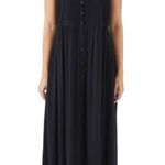 Frye  Button Front Midi Maxi sleeveless casual summer Fall Dress black new xl Photo 3