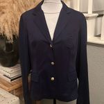 Ralph Lauren Lauren cotton blend Blazer Logo Chest Pocket navy blue size Large Photo 0