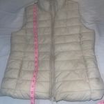 Gap Puffer Vest Womens Size Medium Tan Nylon Sleeveless Full Zip Pockets Hiking Photo 4
