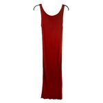 VTG Linda Allard Ellen Tracy Red Ribbed Knit 2PC Maxi Dress & Maxi Cardigan Sz M Size M Photo 9