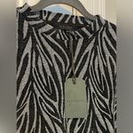 All Saints Amaya black & silver mini dress sz 8 nwt Photo 2