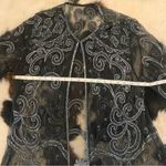 Long Sleeve Boho Sheer Metallic Kimono Vintage Fleetwood Mac Daisy Jones 70’s Size XL Photo 3
