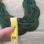 3 Piece Green Beaded Statement Necklace and Earring Set Photo 6