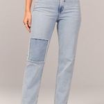 Abercrombie & Fitch  Ankle Straight Jeans High Rise Patchwork Women’s 24 Short Photo 0