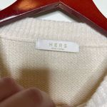 Hers Cropped Crewneck Long Sleeve Pullover Cropped Sweater White Womens S Photo 5