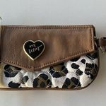 Betsey Johnson Envelope Leopard Print Wristlet Zip Top Pouch Purse Bag Handbag Photo 5