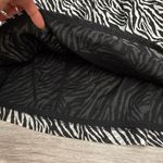 Banana Republic Black & White Zebra Print Zip Back Lined Mini Skirt Size 4 Photo 7